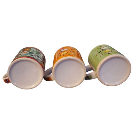 New Zealand Mug Cup Mini Espresso Vintage Set of 3 Unmarke Small Kiwi Bird Sheep - Picture 6 of 9